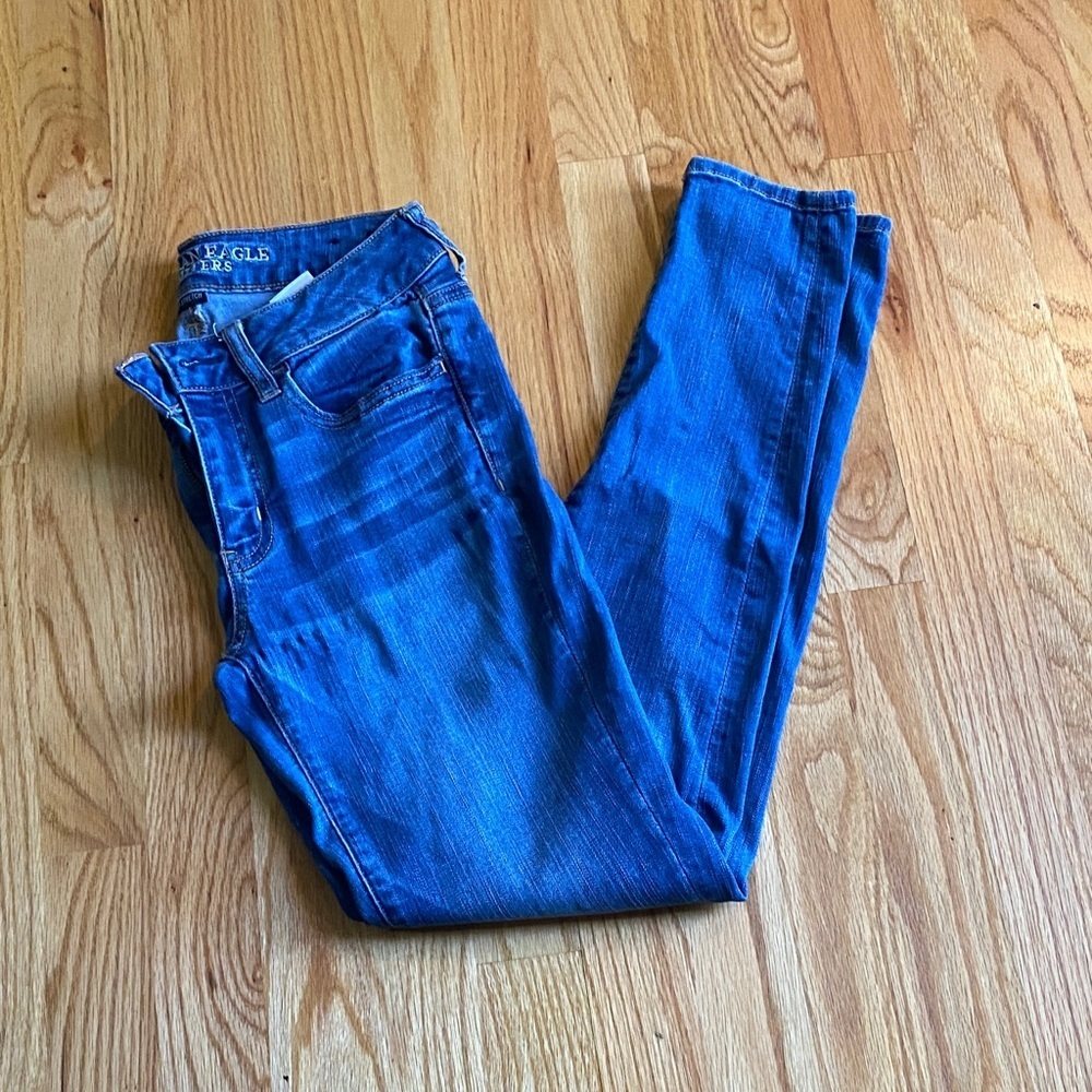American eagle  Women's Vibrant Blue Skinny Jeans